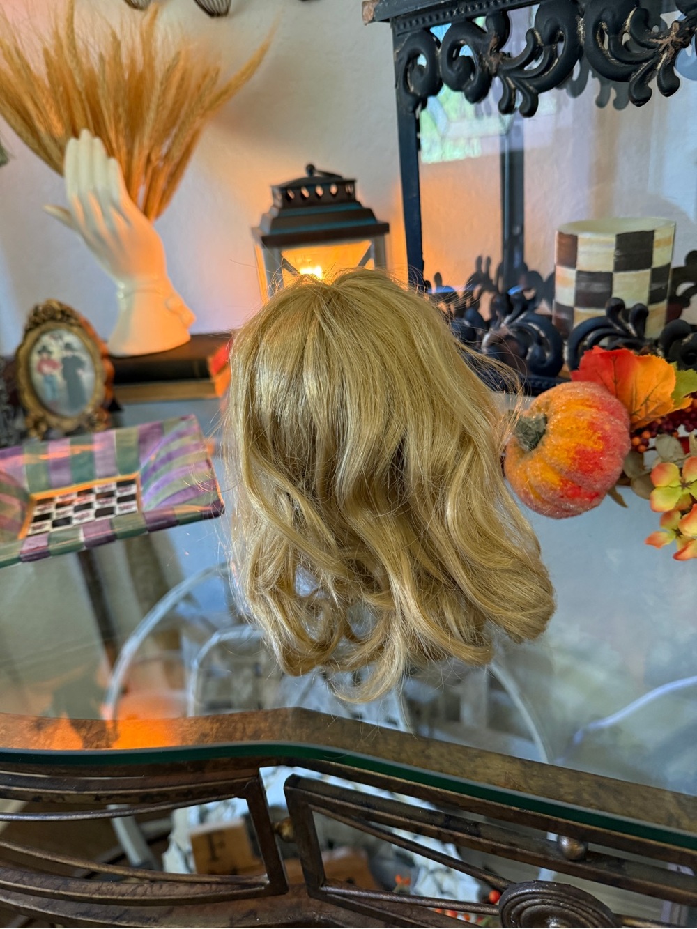 Vintage Porcelain Doll Head Accent in Blonde and White for Crafting - Picture 10 of 14